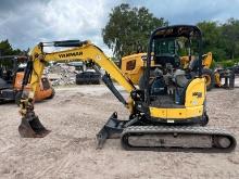 2017 YANMAR VIO35 HYDRAULIC EXCAVATOR SN:JAF748 powered by diesel engine, equipped with OROPS, front