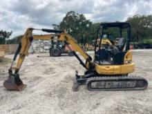 2020 CAT 304-E2 HYDRAULIC EXCAVATOR powered by CAT diesel engine, equipped with OROPS, front blade,