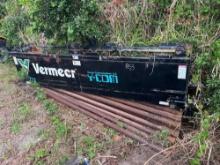 VERMEER DRILL ROD RACK (BROKEN), with drill rods, some good.