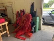 QUANTITY OF SNOW FENCE POSTS, TRAFFIC CONTROL FLAGS