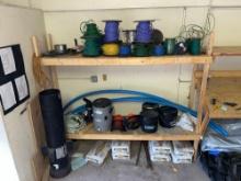 COPPER SPOOLS OF WIRE, CONCRETE MIX, WATER COOLER, ETC., various site supplies