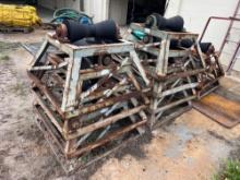 PIPE STAND WITH ROLLERS