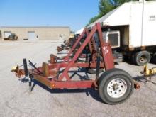 REEL TRAILER VN:N/A equipped with manual pump hydraulics, pintle hitch, single axle. (LOCATED: 5555