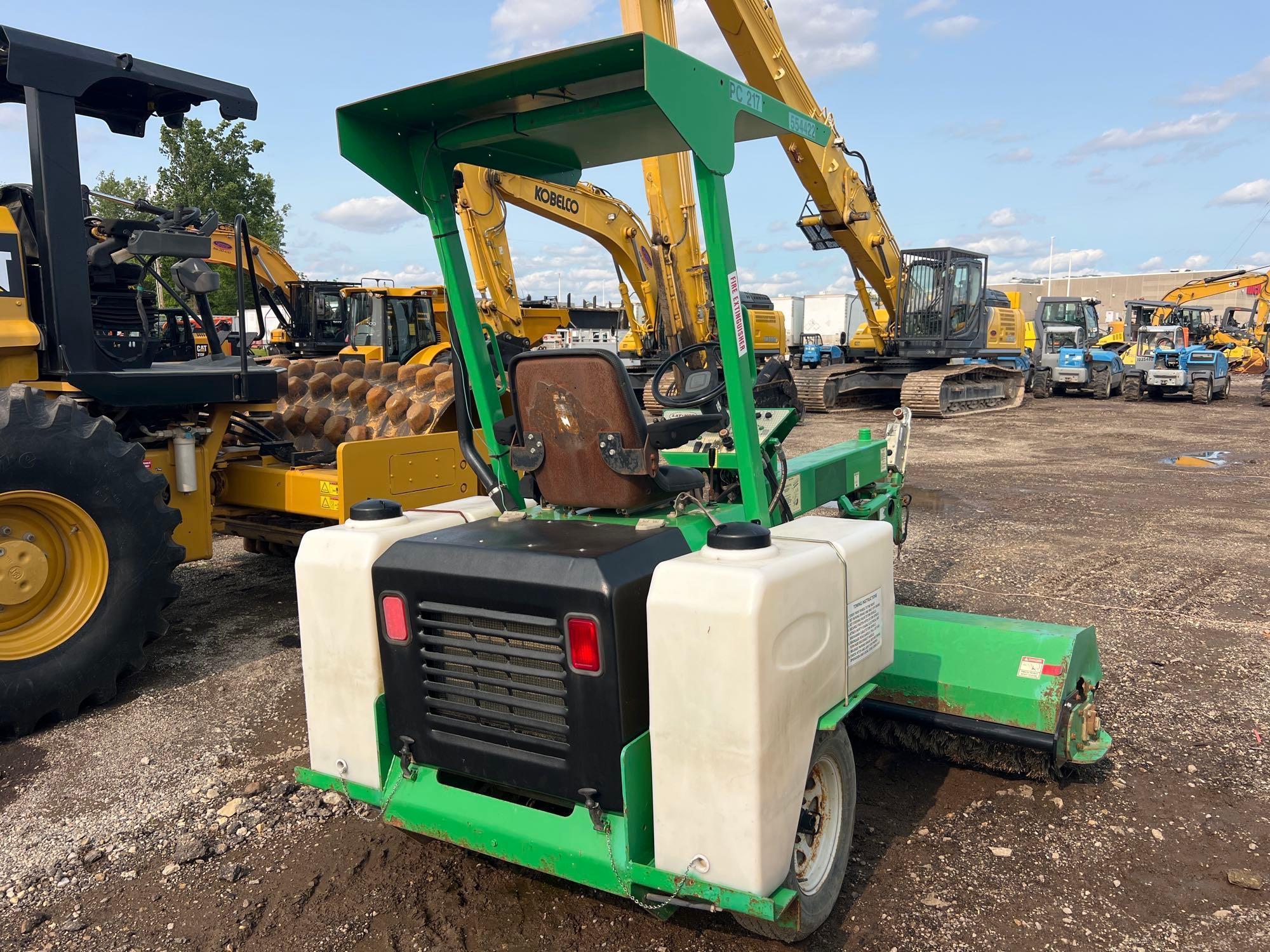 LAYMOR SM300 SWEEPER VSN:34608 powered by diesel engine, equipped with OROPS, 8ft. sweeper, water