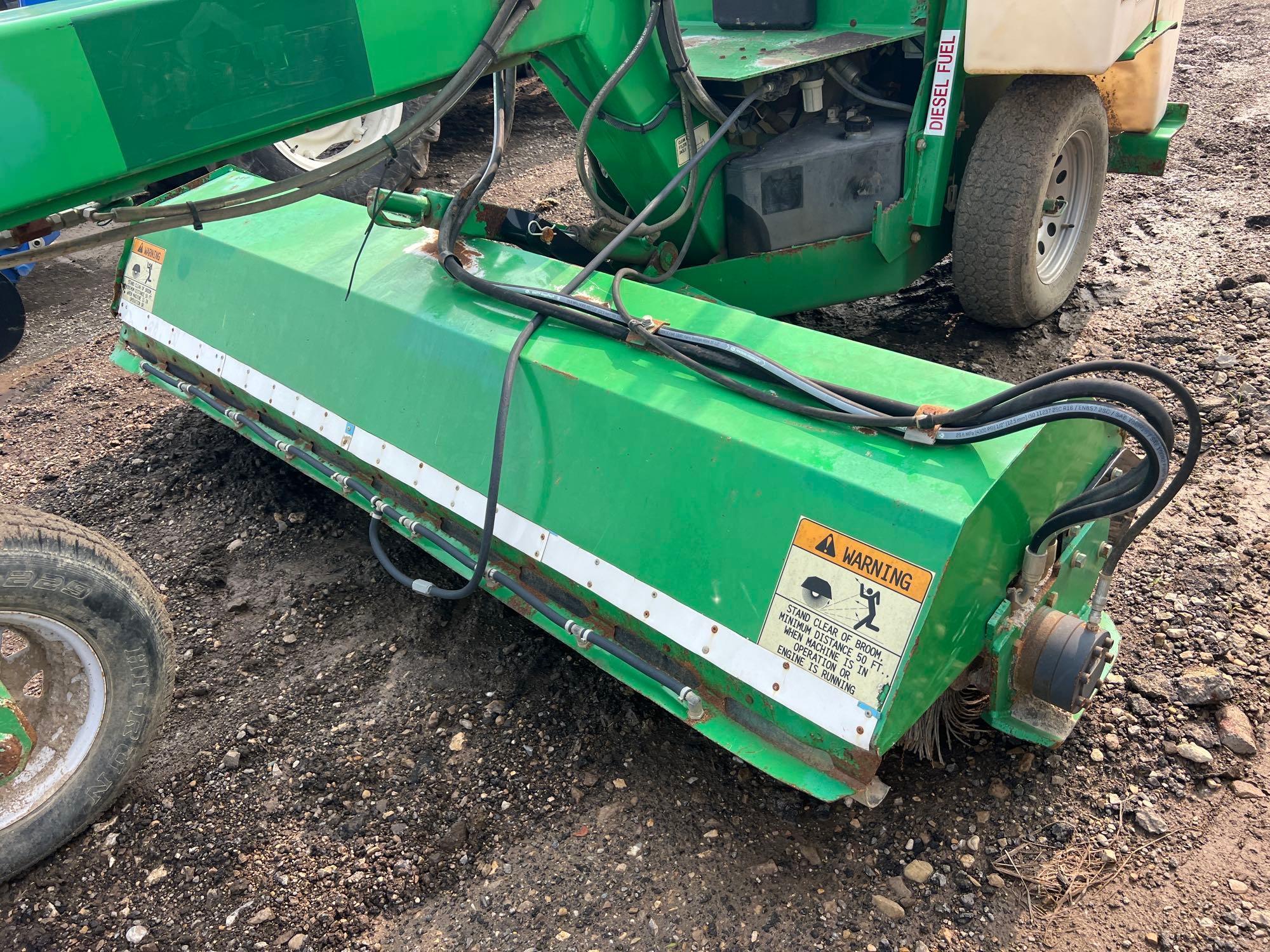 LAYMOR SM300 SWEEPER VSN:34608 powered by diesel engine, equipped with OROPS, 8ft. sweeper, water