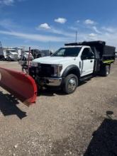 2019 FORD F550 DUMP TRUCK VN:A19546 powered by diesel engine, equipped with automatic transmission,