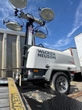 WACKER LTN6 LIGHT PLANT powered by diesel engine, equipped with 4-1,000 watt lightbulbs, 6KW,