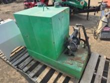 (3) COMPARTMENT OIL SKID TANK W/ GRACCO HOSE REELS SUPPORT EQUIPMENT