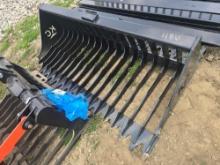 NEW 76IN. SKELETON BUCKET W/ LOW SIDE SKID STEER ATTACHMENT