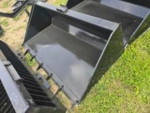 NEW 66IN. BUCKET W/TEETH SKID STEER ATTACHMENT
