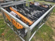 NEW WOLVERINE 48IN. HYDRAULIC ADJUSTABLE PALLET FORKS SKID STEER ATTACHMENT