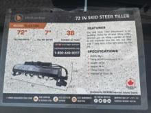 NEW WOLVERINE TL-12-72W 72IN. TILLER SKID STEER ATTACHMENT