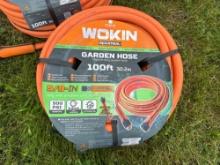 NEW WOKIN 5/8" 100 FT COMMERCIAL RUBBER GARDEN HOSE NEW SUPPORT EQUIPMENT