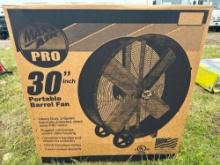 NEW 30" BARREL FAN NEW SUPPORT EQUIPMENT