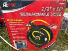 NEW AUTO AIR HOSE REEL 3/8" X 50 FT NEW SUPPORT EQUIPMENT