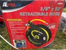 NEW AUTO AIR HOSE REEL 3/8" X 50 FT NEW SUPPORT EQUIPMENT