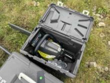 NEW RYOBI 16" CHAINSAW W/ CASE NEW SUPPORT EQUIPMENT