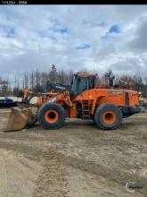 2015 DOOSAN DL420 RUBBER TIRED LOADER powered by diesel engine, equipped with EROPS, a/c, heat, GP