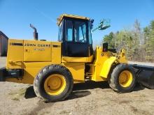 JOHN DEERE 544E RUBBER TIRED LOADER powered by John Deere diesel engine, equipped with EROPS, high