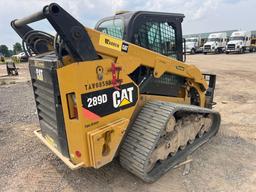CAT 289D RUBBER TRACKED SKID STEER SN:TAW08590 powered by Cat diesel engine, equipped with EROPS,