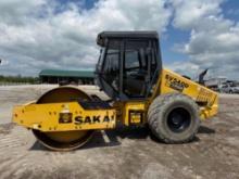2017 SAKAI SV540D VIBRATORY ROLLER SN:3SV53-10604 powered by diesel engine, equipped with EROPS,