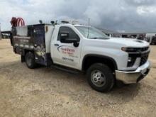 2021 CHEVY 3500 PICKUP TRUCK VN:1GB3WRE7XMF312176 powered by gas engine, equipped with automatic