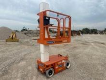 SNORKEL TM16E SCISSOR LIFT SN:191200078 electric powered, equipped with 16ft. Platform height, slide