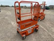 SNORKEL S3006P SCISSOR LIFT SN:300062 electric powered, equipped with 6ft. Platform height, slide