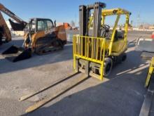 HYSTER H50FT FORKLIFT SN:L177V02767F powered by LP engine, equipped with OROPS, 5,000lb lift
