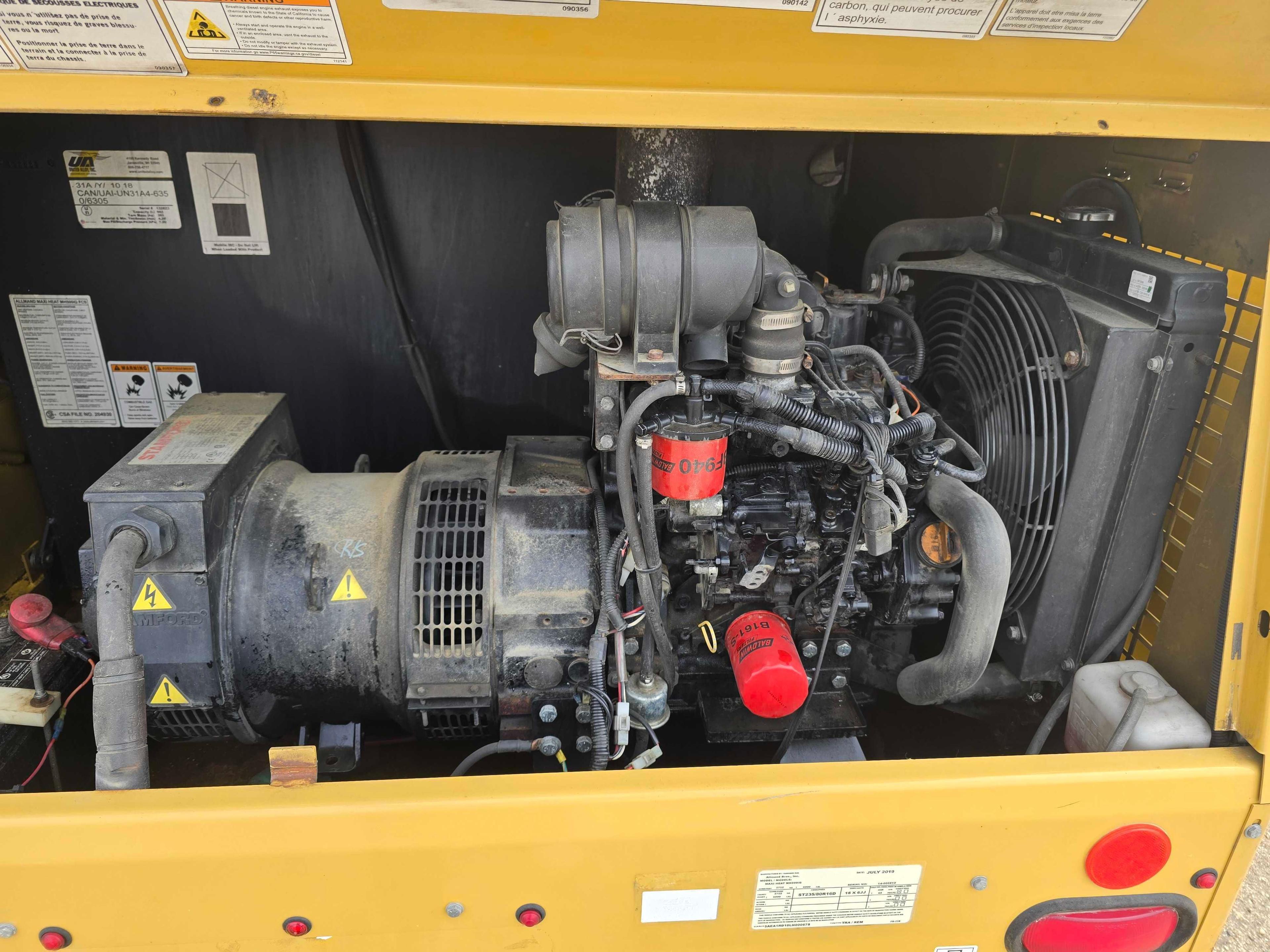 ALLMAND MAXI HEAT MH500IQ HEATING EQUIPMENT SN:678 powered by diesel engine, trailer mounted.BILL OF