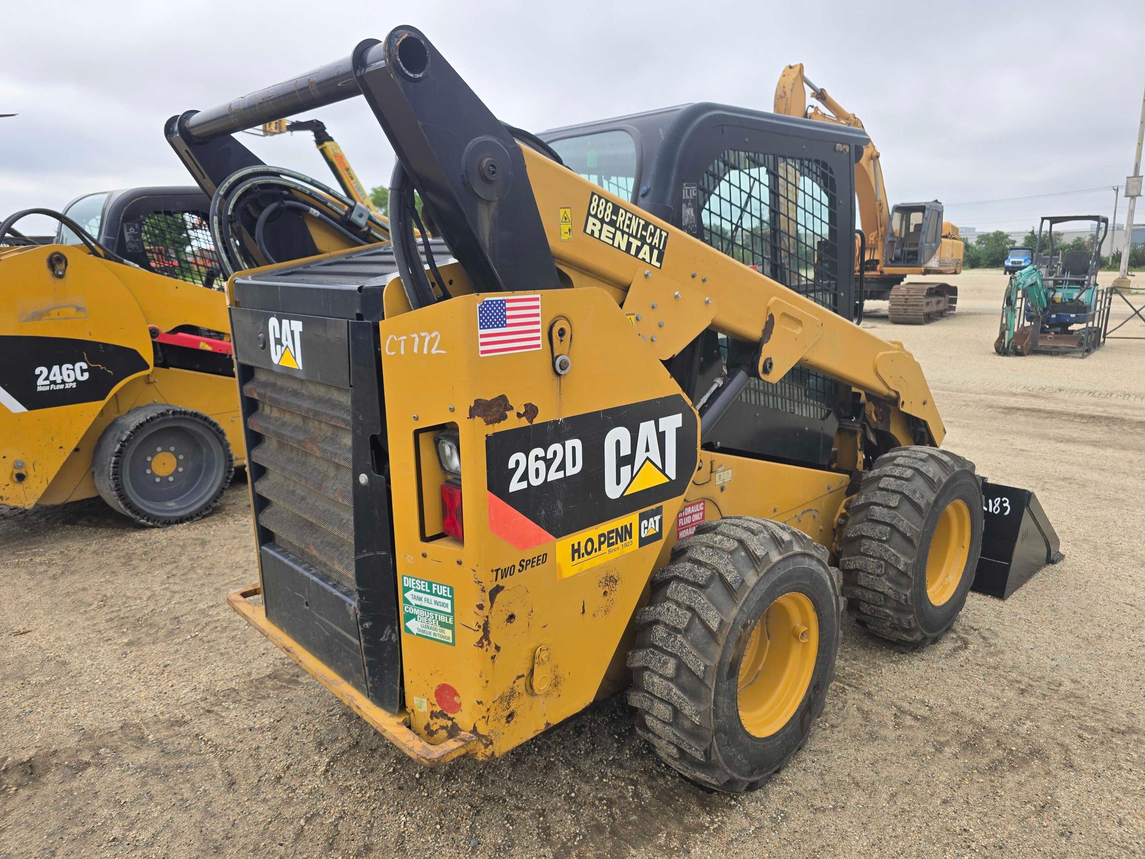 2016 CAT 262D SKID STEER SN:DTB05978 powered by Cat diesel engine, equipped with EROPS, air, heat,