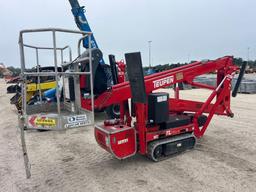 TEUPEN TL35A TRACKED BOOM LIFT SN:852 electric powered, equipped with 35ft. Platform height,