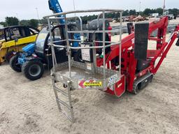 TEUPEN TL35A TRACKED BOOM LIFT SN:852 electric powered, equipped with 35ft. Platform height,