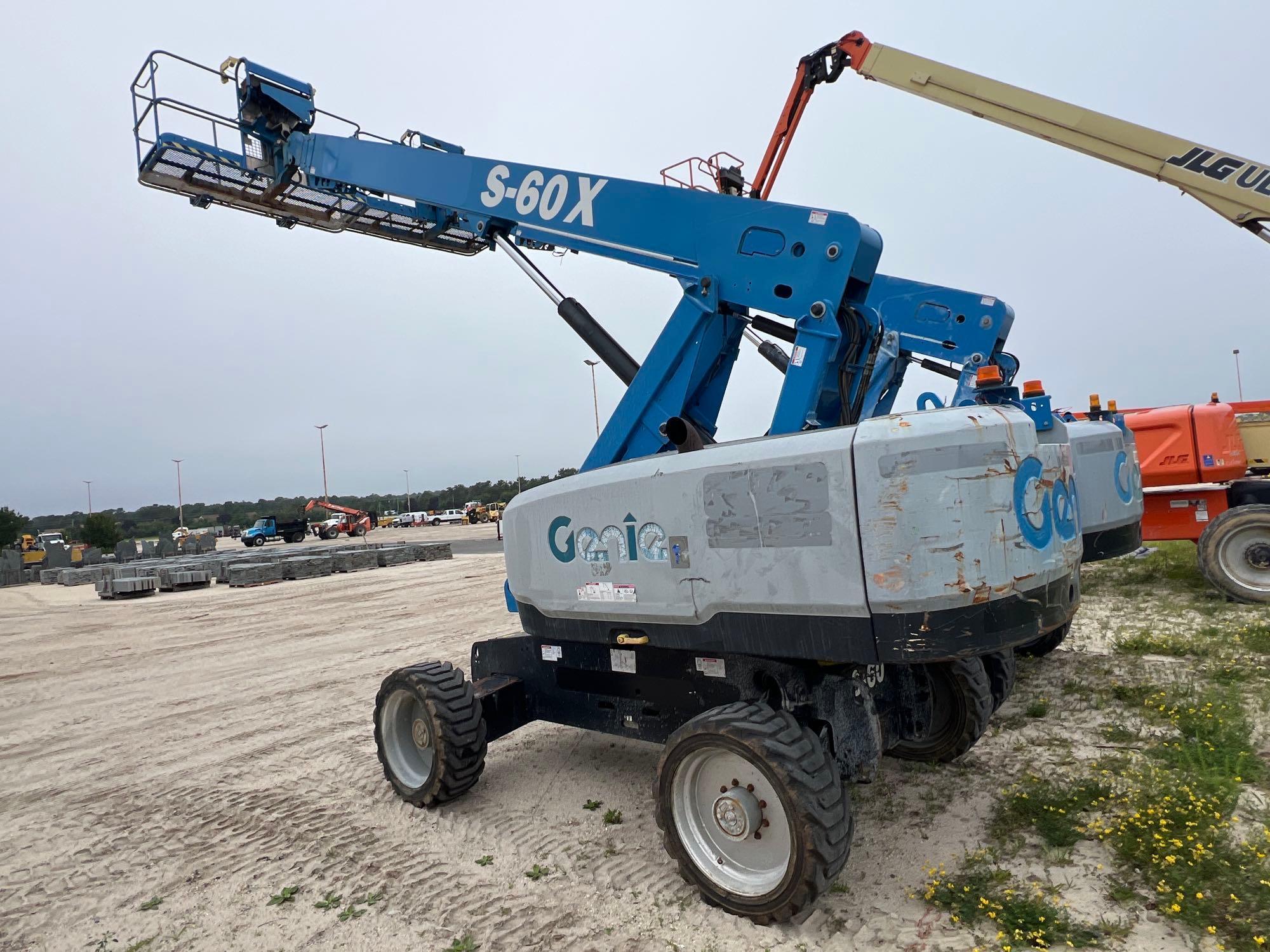 2016 GENIE S-60X BOOM LIFT SN:S60X16H-35534 4x4, powered by diesel engine, equipped with 60ft.