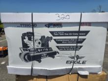 EAGLE 10 GAL WHEELBARROW/CONTRACTOR AIR COMPRESSOR W/ V-TWIN CAST IRON PUMP, HI-FLO, 150 PSI, 12.5