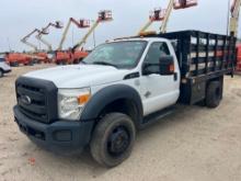 2016 FORD F550 FLATBED TRUCK VN:1FDUF5HT5GED16062 4x4, powered by diesel engine, equipped with