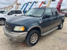 2002 FORD F150 KING RANCH PICKUP TRUCK VN:1FTRW08L32KD45583 4x4, powered by 5.4L gas engine,