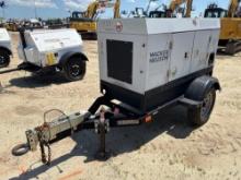 2019 WACKER G25 T4F GENERATOR SN:24499491 powered by diesel engine, equipped with 25KVA, trailer