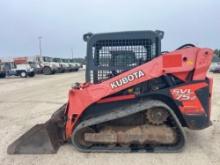 2017 KUBOTA SVL75-2 RUBBER TRACKED SKID STEER SN:23390 powered by Kubota diesel engine, equipped