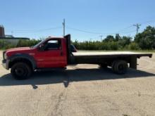 2007 FORD F450 FLATBED TRUCK VN:78740 powered by Powerstroke 6.0L diesel engine, equipped with