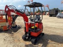 NEW AGT QK18K-C HYDRAULIC EXCAVATOR powered by Kubota diesel engine, 15hp, digging bucket.