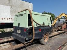 SULLAIR 210H AIR COMPRESSOR SN:149761 powered by Cat diesel engine, equipped with 210CFM, trailer