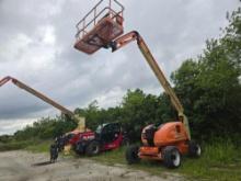 2018 JLG 600AJ BOOM LIFT SN:300244077 4x4, powered by diesel engine, equipped with 60ft. Platform