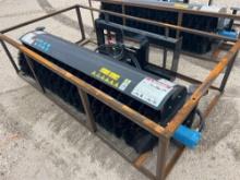 NEW MOWER KING SSAB72 74IN. ANGLE BROOM SKID STEER ATTACHMENT
