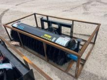 NEW MOWER KING SSAB72 74IN. ANGLE BROOM SKID STEER ATTACHMENT