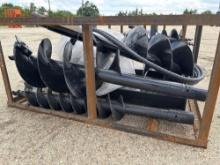 NEW AGT SSECAG-Y AUGER W/ 14IN., 12IN., & 6IN. BITS SKID STEER ATTACHMENT