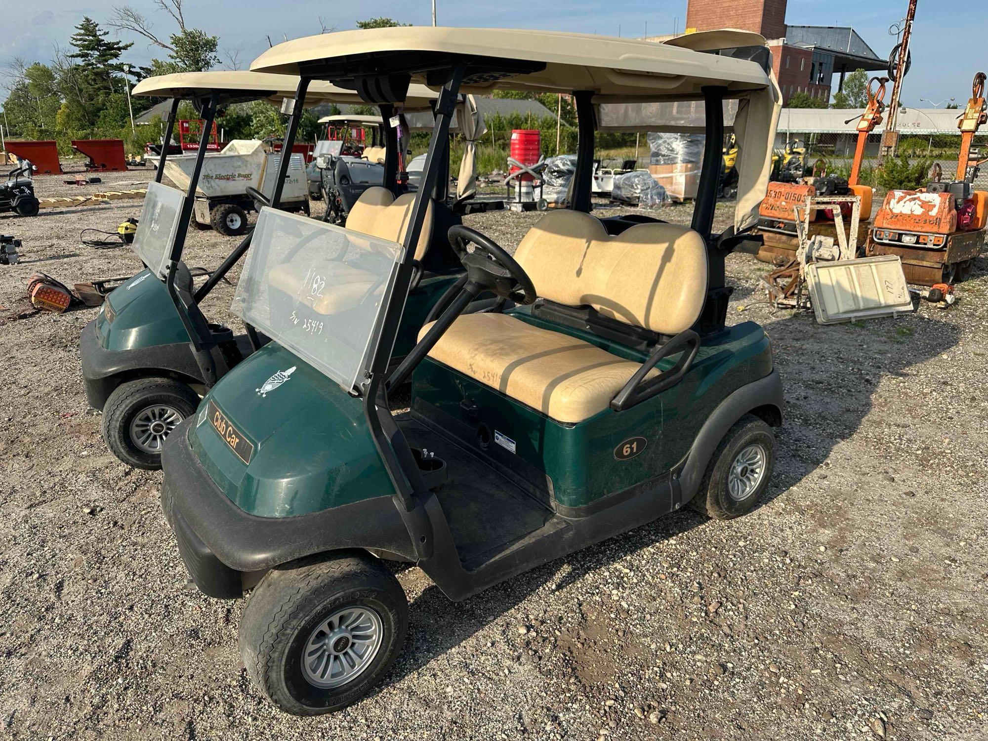 CLUB CAR GOLF CART electric powered. SOLD BILL OF SALE ONLY, NO TITLE.