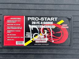 PRO START HEAVY DUTY BOOSTER CABLES 4 GAUGE 20 FT NEW SUPPORT EQUIPMENT