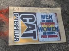 NEW (2) RETRO VINTAGE SIGNS NEW SUPPORT EQUIPMENT