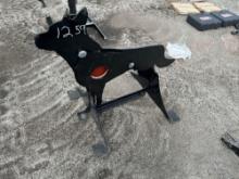 NEW 3/8IN. AR500 STEEL COYOTE SHOOTING TARGET NEW SUPPORT EQUIPMENT w/ heart flapper.
